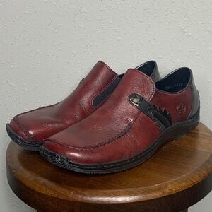 Rieker Red Loafers slip ons